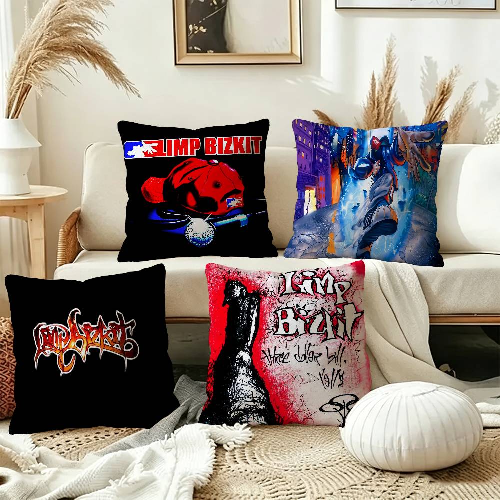 Home Textiles Super Soft - ปลอกหมอนโลหะลาย L-Limp B-Bizkit ปลอกหมอนตกแต่งบ้าน ปลอกหมอนงานแต่งงาน ปลอกหมอนนุ่มพิเศษ