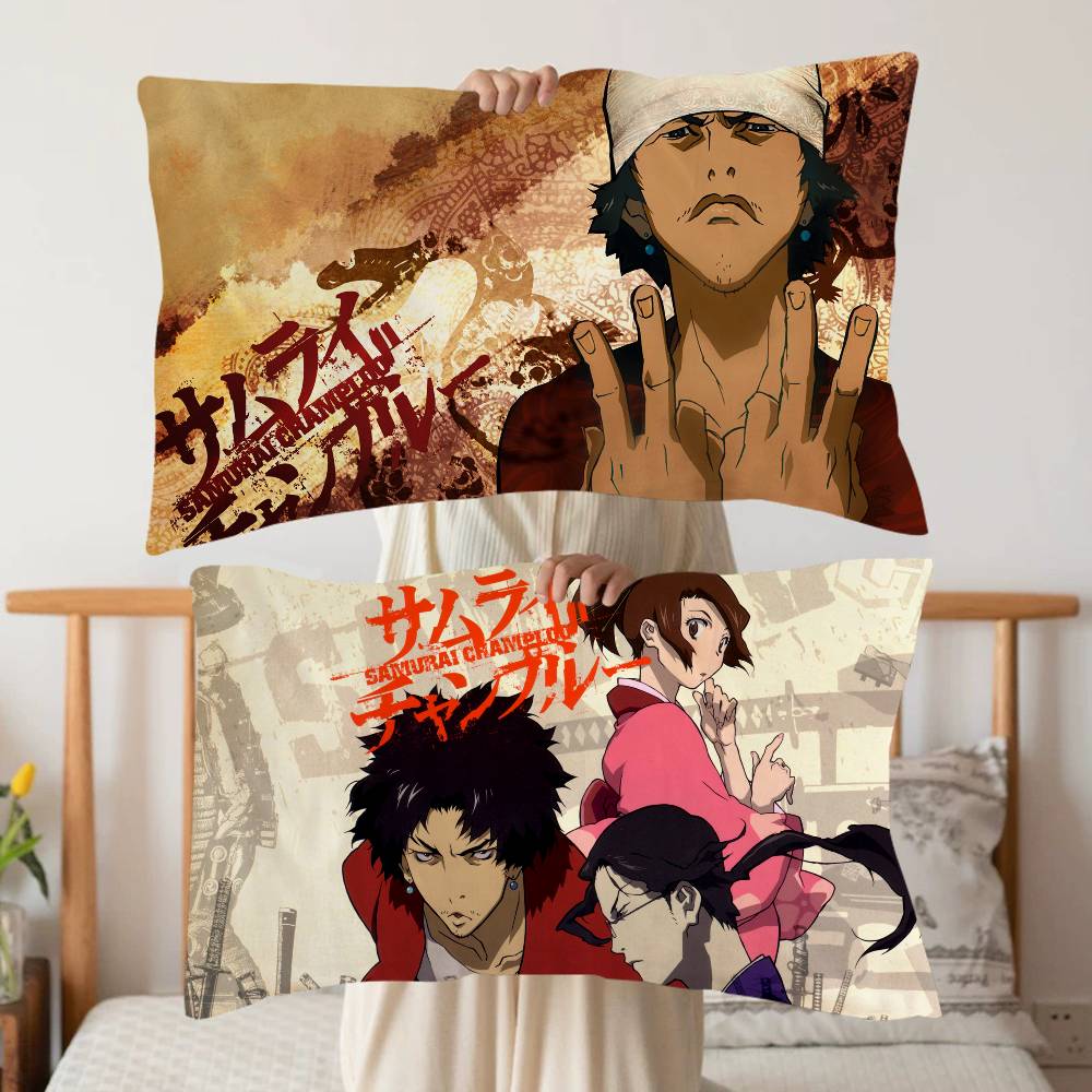 Home Textiles Towel Set - ผ้าขนหนูอะนิเมะซามูไร ชัมพลู สำหรับผมและผิวหนัง ชุดปลอกหมอนขนาดมาตรฐาน ผ้าคลุมหมอนเนื้อนุ่มพิเศษ