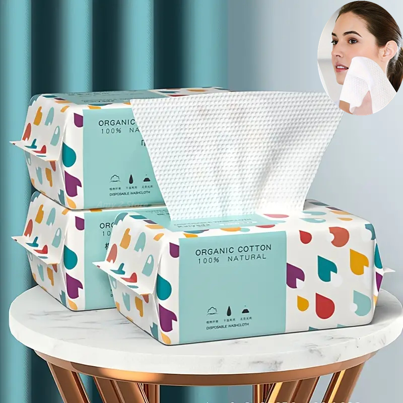 Home Textiles Face Towel - ผ้าขนหนูผ้าฝ้าย100% หนาแบบใช้แล้วทิ้ง100ผืนผ้าเช็ดทำความสะอาดแบบนุ่มสำหรับทำความสะอาดดูแลผิว