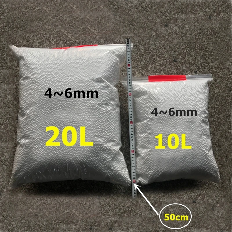 Floor Cushion Pouf - ลูกบอลโฟมสีขาวขนาด 4-6 มม. 10 ลิตร/20 ลิตร