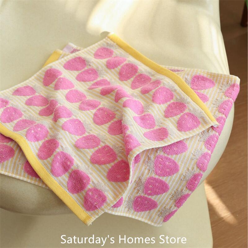 Home Textiles Face Towel - ชุดสตรอเบอร์รี่ผ้าฝ้ายผ้าขนหนูนุ่มสําหรับเด็กผ้าเช็ดตัวดูดซับสบายผ้าฝ้ายผ้าเช็ดตัวในครัวเรือนผ้าเช็ดตัวชายหาด