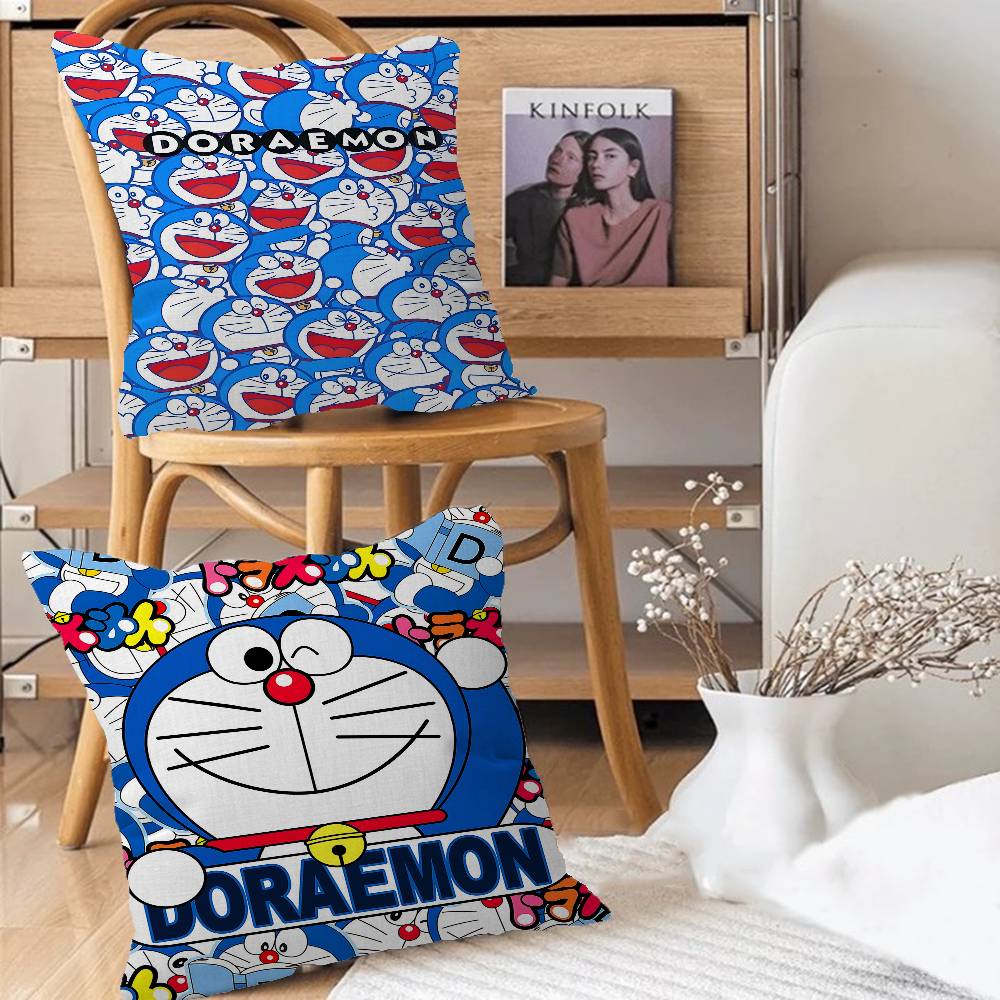 Home Textiles Super Soft - การ์ตูนดี-โดราเอมอนปลอกหมอน ผ้าปูที่นอนตกแต่งบ้าน ปลอกหมอนแต่งงาน ปลอกหมอนนุ่มพิเศษ
