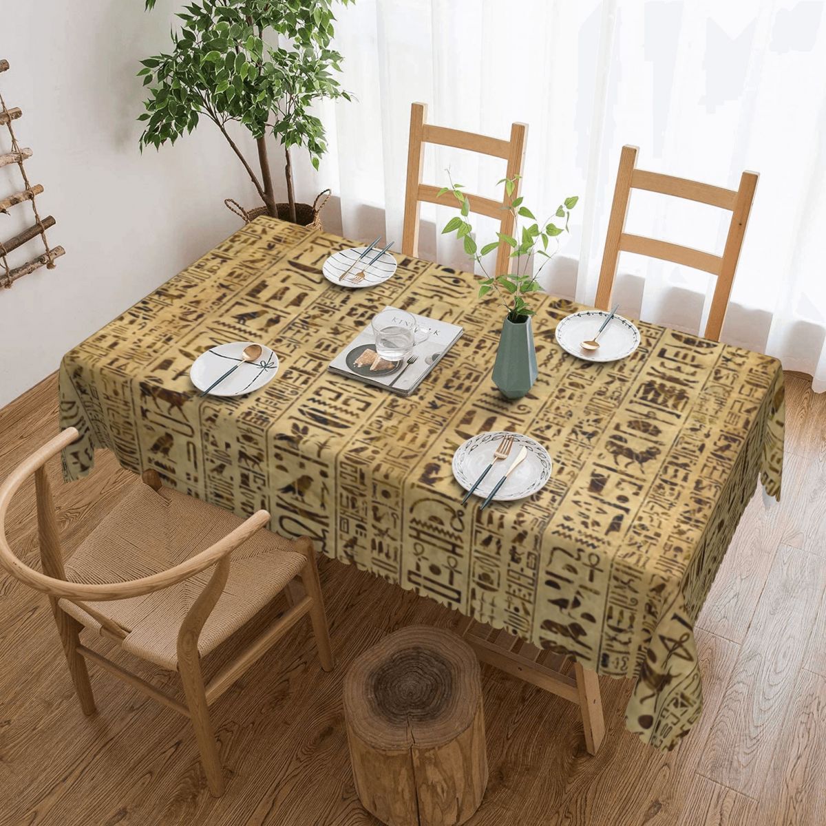 Home Textiles Egypt - ผ้าปูโต๊ะสี่เหลี่ยมอียิปต์โบราณผ้าคลุมโต๊ะ