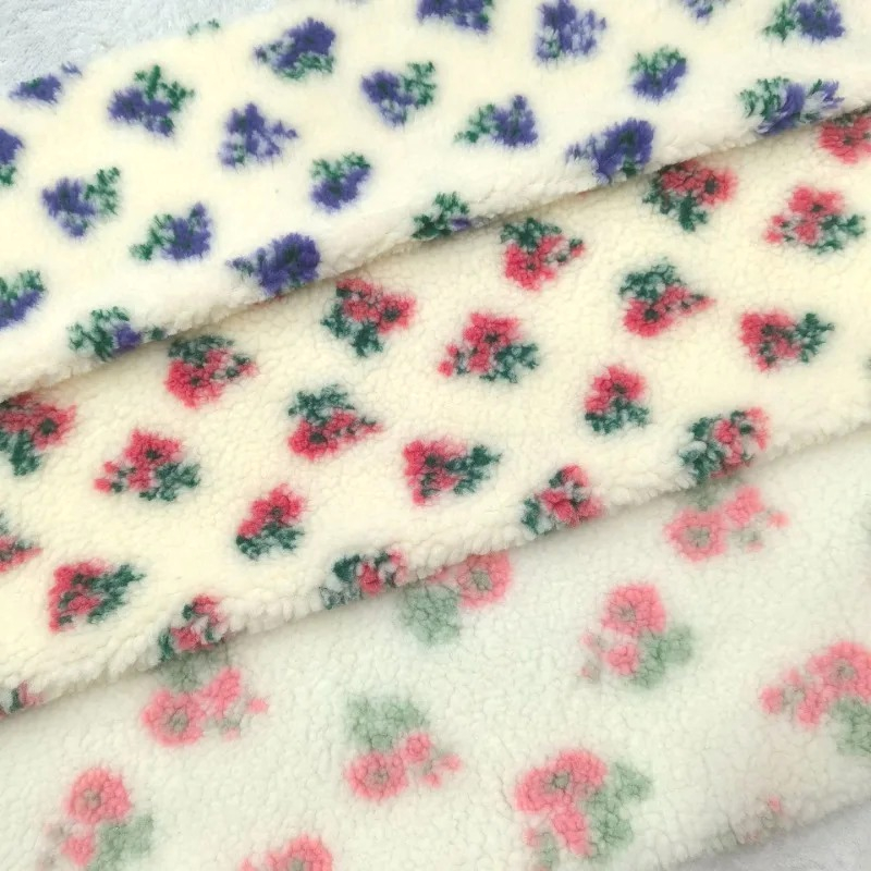 Home Textiles Photos - ผ้าขนแกะหนา 160x50 ซม. ลายดอกไม้เล็กๆ สำหรับงานเย็บผ้าตกแต่งบ้าน หมอน