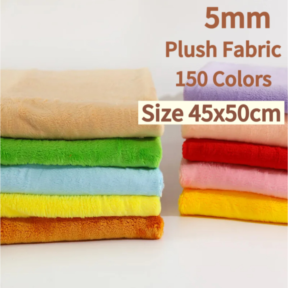 Home Textiles Super Soft - SEWBATO 5มม. ผ้ากำมะหยี่ผ้านิ่มสุดๆ45X50ซม. งานประดิษฐ์ทำมือหมอนตุ๊กตาผ้าสิ่งทอสำหรับบ้านของเล่น150สี