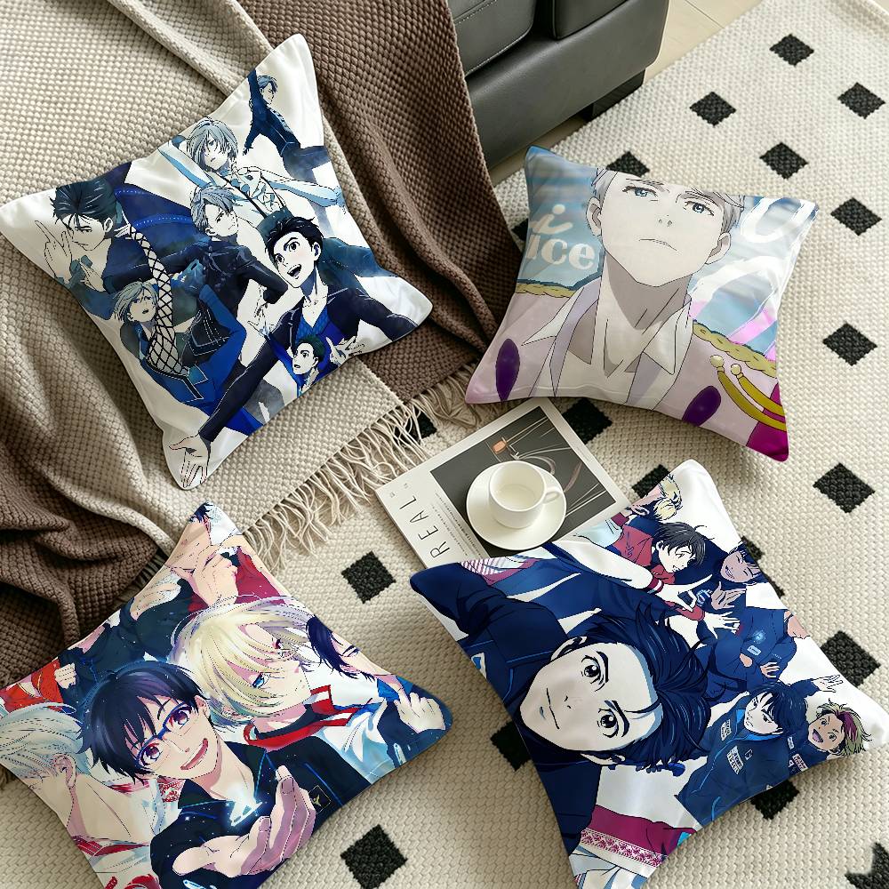 Home Textiles Super Soft - ยูริ!!! ปลอกหมอน ICE สำหรับตกแต่งบ้าน ปลอกหมอนแต่งงาน ปลอกหมอนนุ่มพิเศษ
