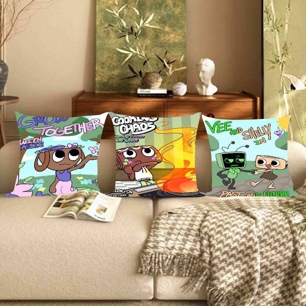 Home Textiles Super Soft - เกม ดี-แดนดี้ส์ เวิลด์ปลอกหมอน ผ้าปูที่นอนตกแต่งบ้าน ปลอกหมอนแต่งงาน ปลอกหมอนนุ่มพิเศษ