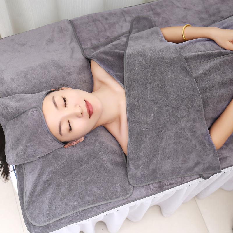 Home Textiles Face Towel - 3 ชิ้นชุดร้านเสริมสวย Super Soft ผ้าขนหนูไมโครไฟเบอร์ Turban