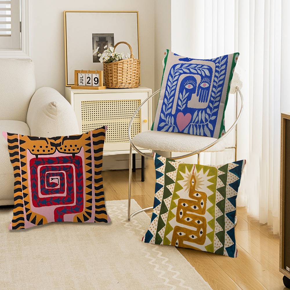 Home Textiles Egypt - หมอนอิงตกแต่งบ้านลายเสือดาวอียิปต์โบราณ พร้อมข้อความส่วนตัว ของขวัญสำหรับใช้ในบ้าน ขนาด 45x45 ซม.