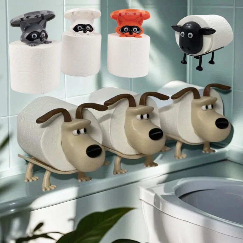 Xt Home Textiles - ที่ใส่กระดาษชำระรูปสุนัข แรคคูน แกะ ของตกแต่งบ้าน อุปกรณ์ในห้องน้ำ สำหรับห้องน้ำ