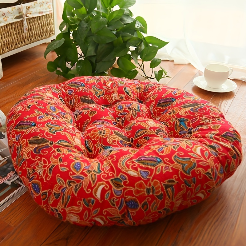 รอบเบาะรองนั่งหมอนหนาเสื่อทาทา - Floor Cushion Pouf บทวิจารณ์และราคา