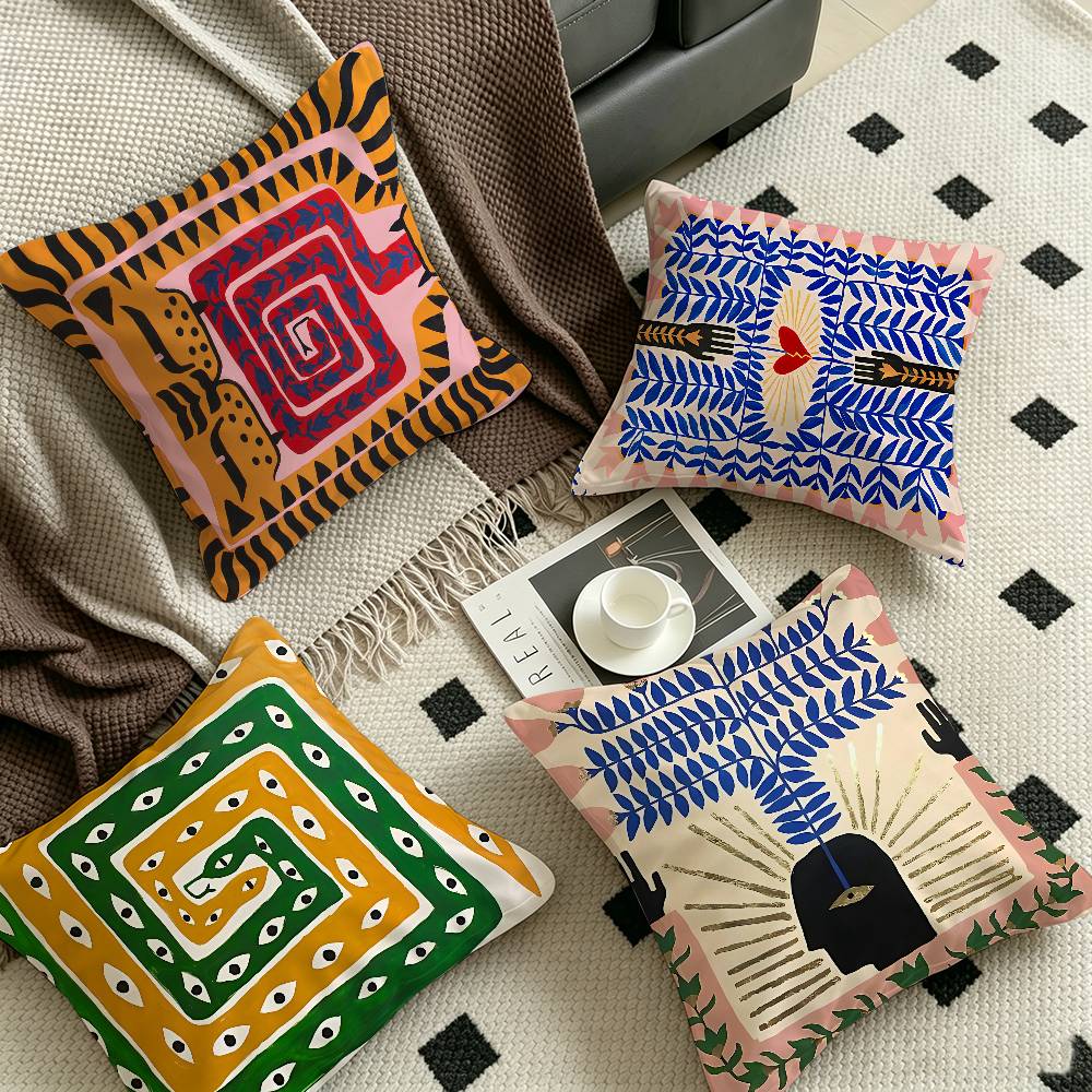 ปลอกหมอนอิงลายเสือหลากสีสันสไต - Home Textiles Egypt บทวิจารณ์และราคา