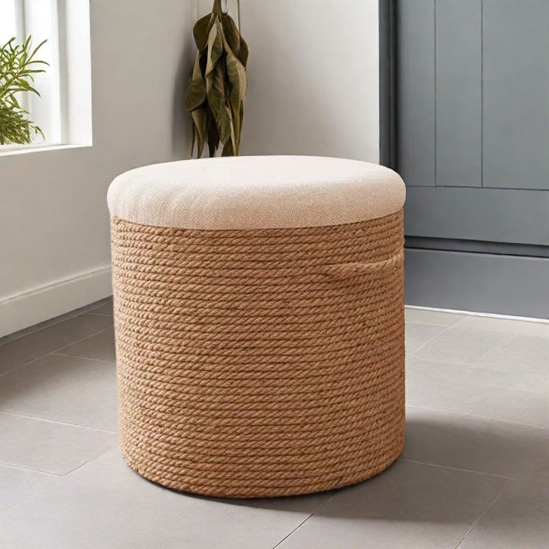 เบาะนั่งสมาธิแบบเชือกป่านถักทอ - Floor Cushion Pouf บทวิจารณ์และราคา