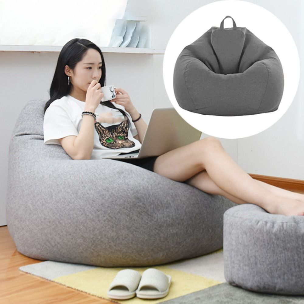 สบายBean Bagเก้าอี้โซฟาที่ถอดอ - Floor Cushion Pouf บทวิจารณ์และราคา