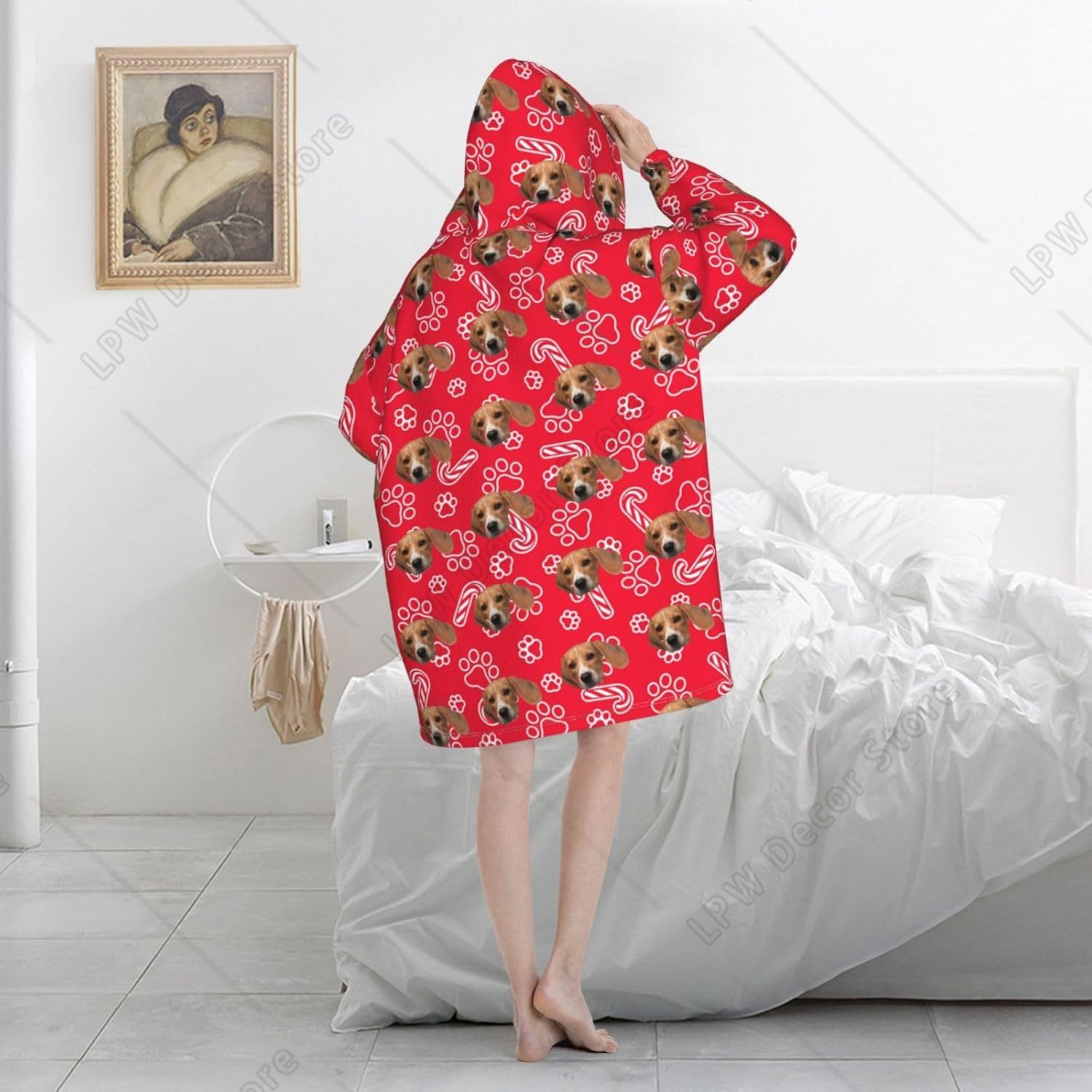 เสื้อคลุมฮู้ดแบบสวมใส่ได้สั่งท - Home Textiles Photos บทวิจารณ์และราคา