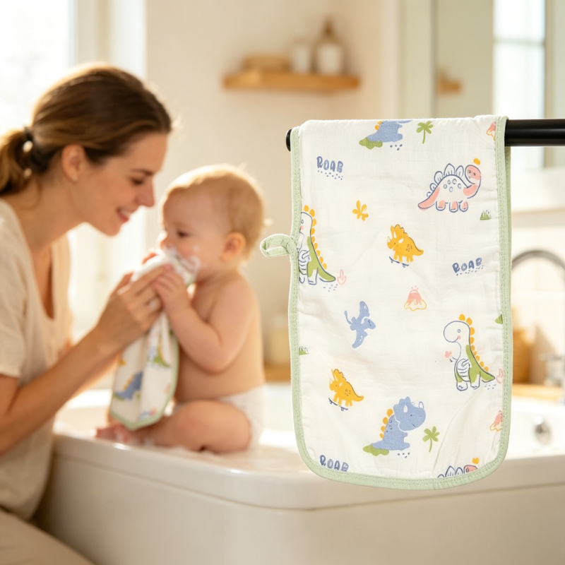 ผ้าก๊อซสำหรับเด็ก ผ้าเช็ดน้ำลา - Home Textiles Face Towel บทวิจารณ์และราคา