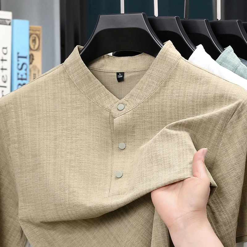 เสื้อเชิ้ตผู้ชายคอปกตั้ง ติดกร - Textiles For Home บทวิจารณ์และราคา