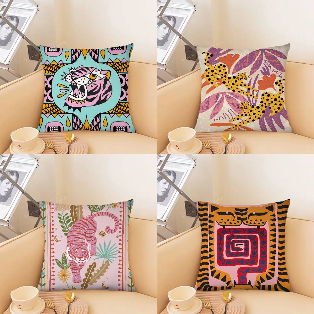 อียิปต์โบราณ ปลอกหมอนลายเสือดา - Home Textiles Egypt บทวิจารณ์และราคา