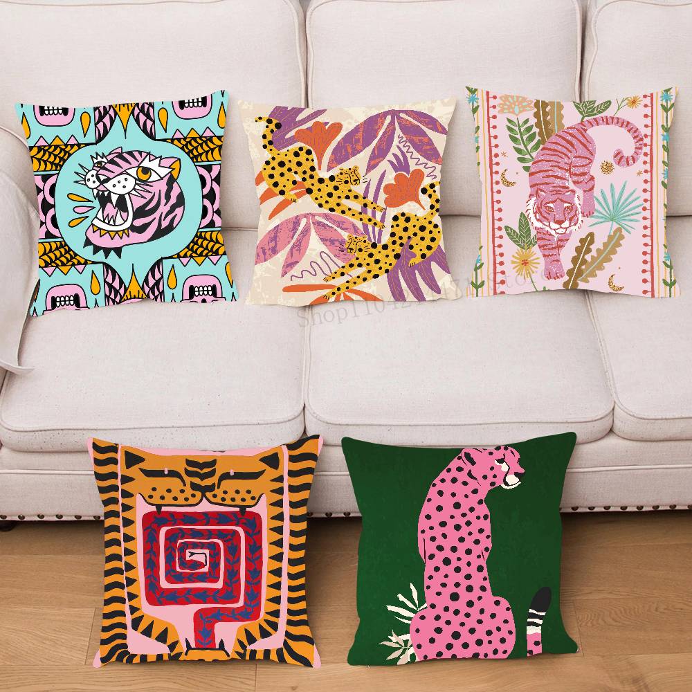 อียิปต์โบราณ ปลอกหมอนลายเสือดา - Home Textiles Egypt บทวิจารณ์และราคา