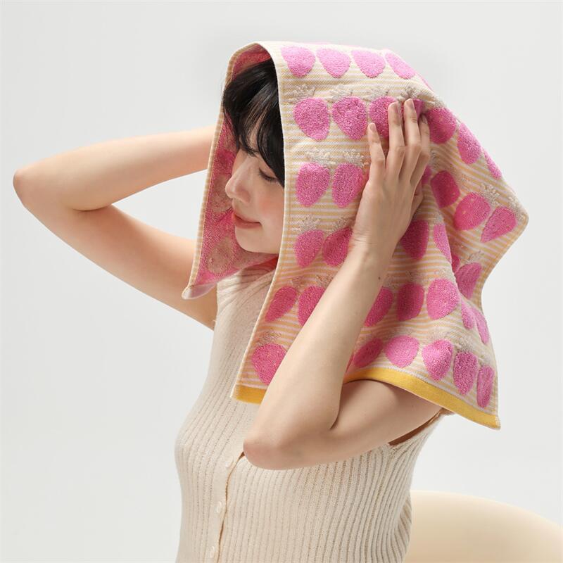 ชุดสตรอเบอร์รี่ผ้าฝ้ายผ้าขนหนู - Home Textiles Face Towel บทวิจารณ์และราคา