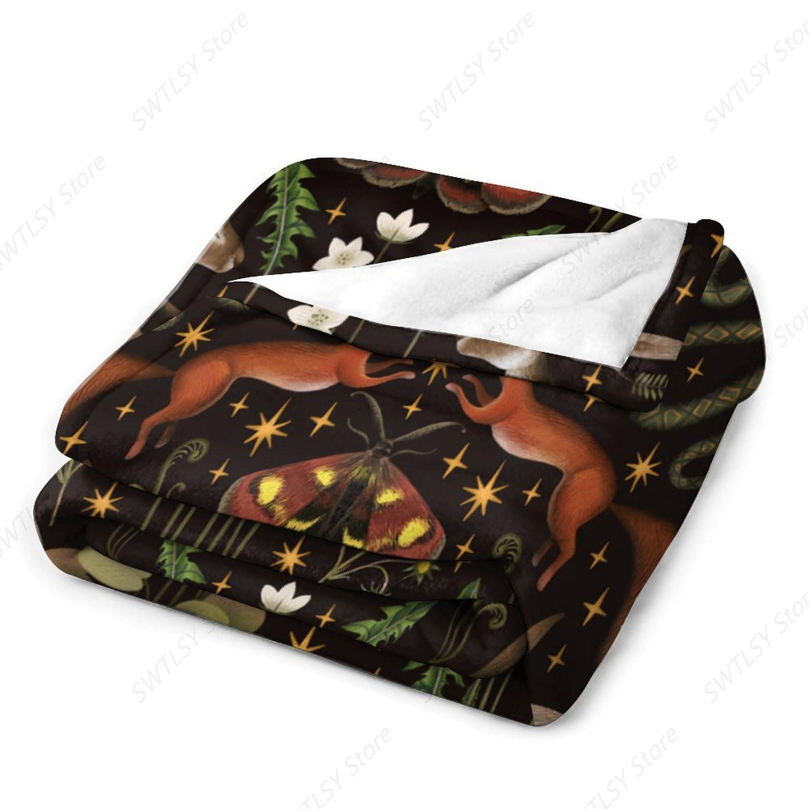 ผ้าห่มลายป่าชนบท ลายเทพนิยาย ป - Home Landing Textiles บทวิจารณ์และราคา