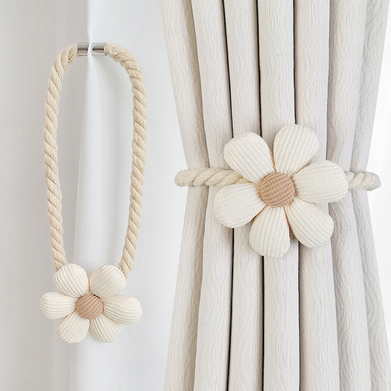 ที่รัดม่านแม่เหล็กลายดอกไม้ 1  - Xt Home Textiles บทวิจารณ์และราคา