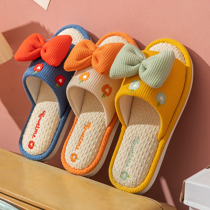 รองเท้าแตะผ้าลินินสำหรับคู่รัก - Textiles For Home บทวิจารณ์และราคา