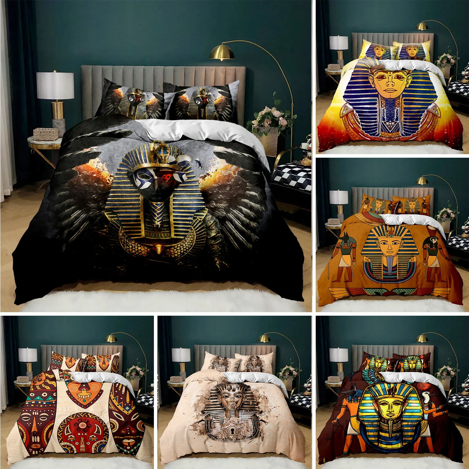 ชุดเครื่องนอนผ้าห่มนวมลายชนเผ่ - Home Textiles Egypt บทวิจารณ์และราคา