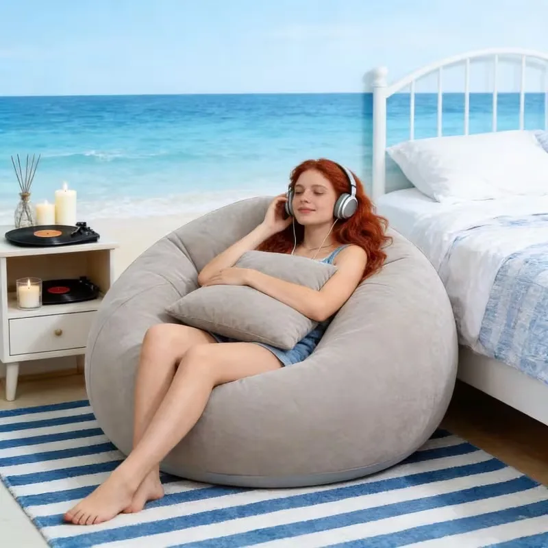 โซฟาเป่าลมขนาดใหญ่ PVC แบบสบาย - Floor Cushion Pouf บทวิจารณ์และราคา