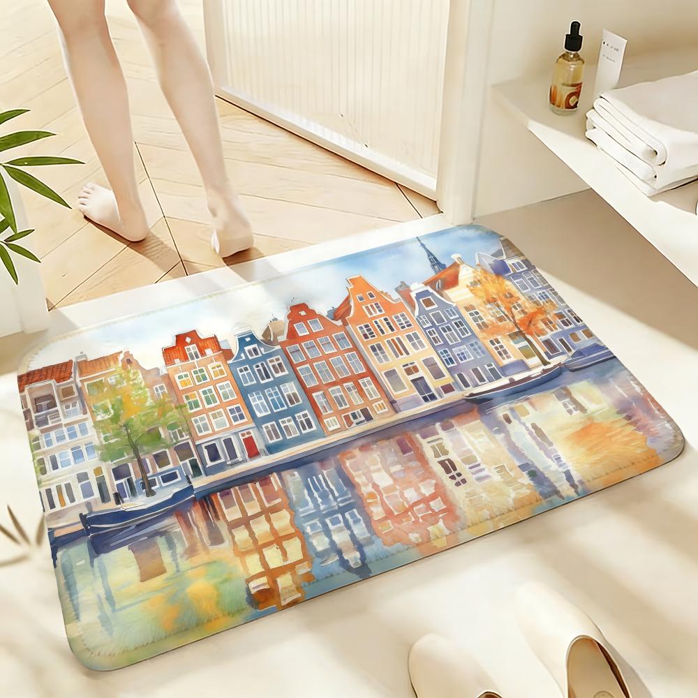 พรมกันลื่นแบบนุ่มดูดซับได้ ปูพ - Home Textiles Netherlands บทวิจารณ์และราคา