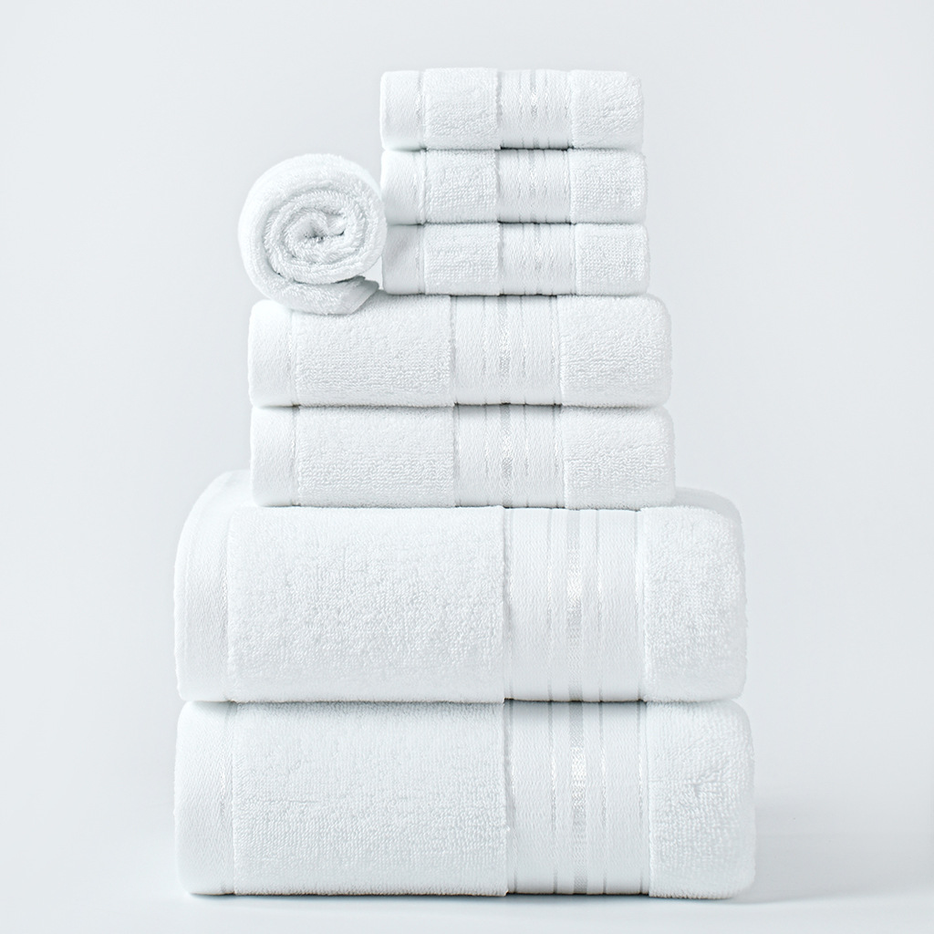 ผ้าขนหนูฝ้ายสีขาวเนื้อนุ่มพิเศ - Home Textiles Face Towel บทวิจารณ์และราคา