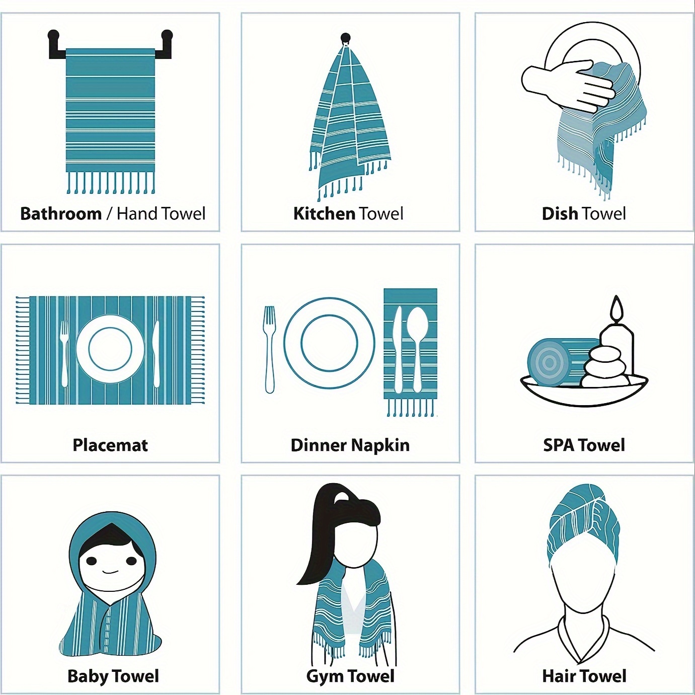 ผ้าฝ้ายตุรกีขนาด40x100ซม. 2แพ็ - Home Textiles Face Towel บทวิจารณ์และราคา