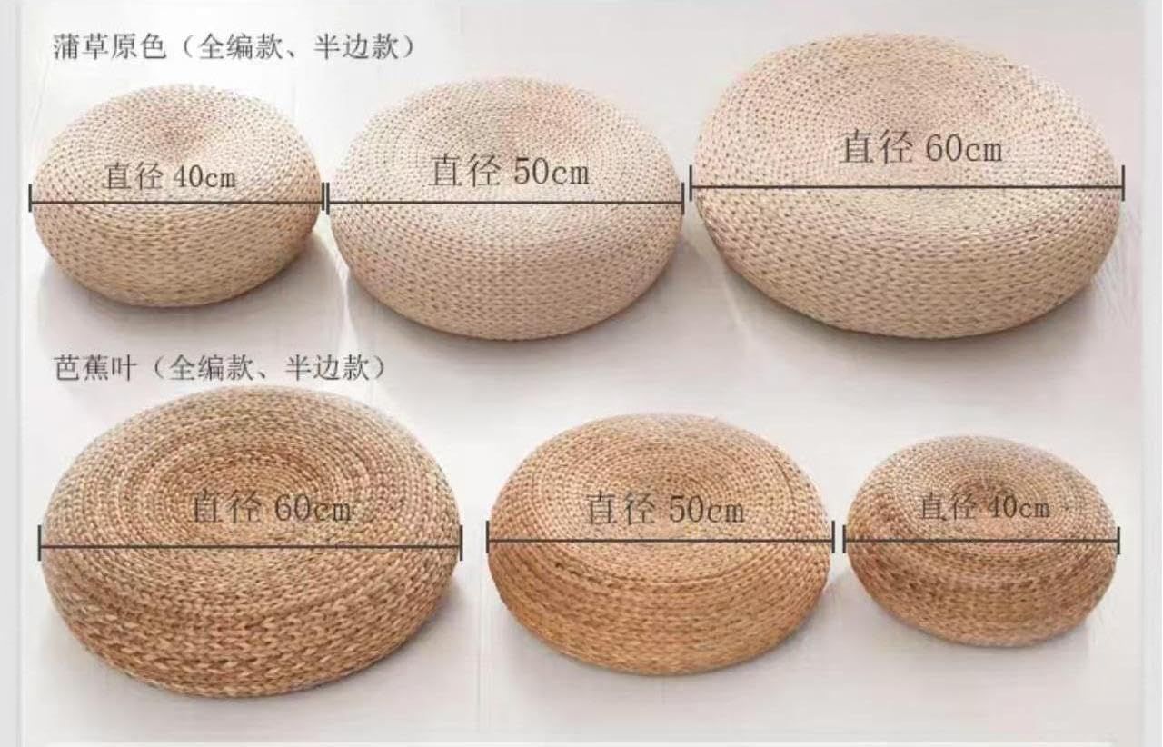 เบาะรองนั่งทรงกลมทำมือจากฟาง ส - Floor Cushion Pouf บทวิจารณ์และราคา
