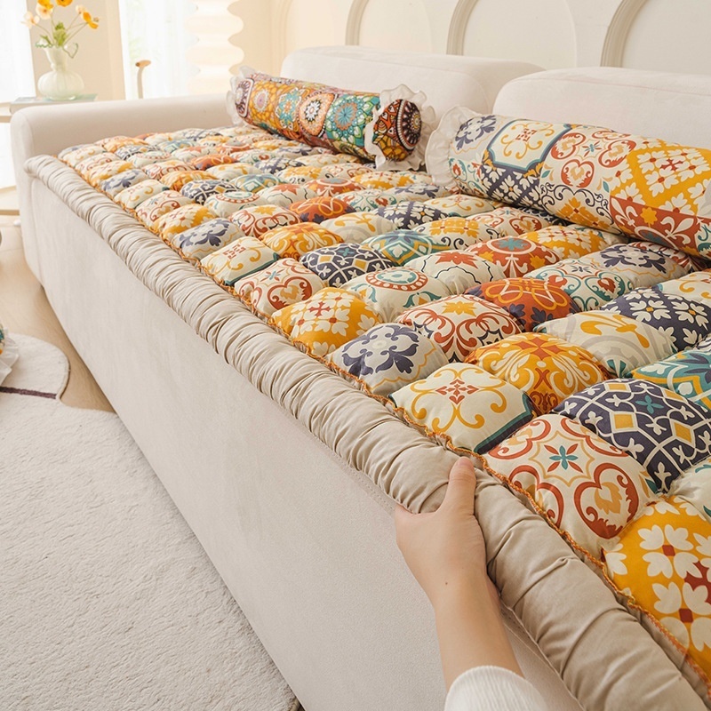 ผ้าคลุมโซฟาผ้าฝ้ายหนานุ่ม ป้อง - Floor Cushion Pouf บทวิจารณ์และราคา