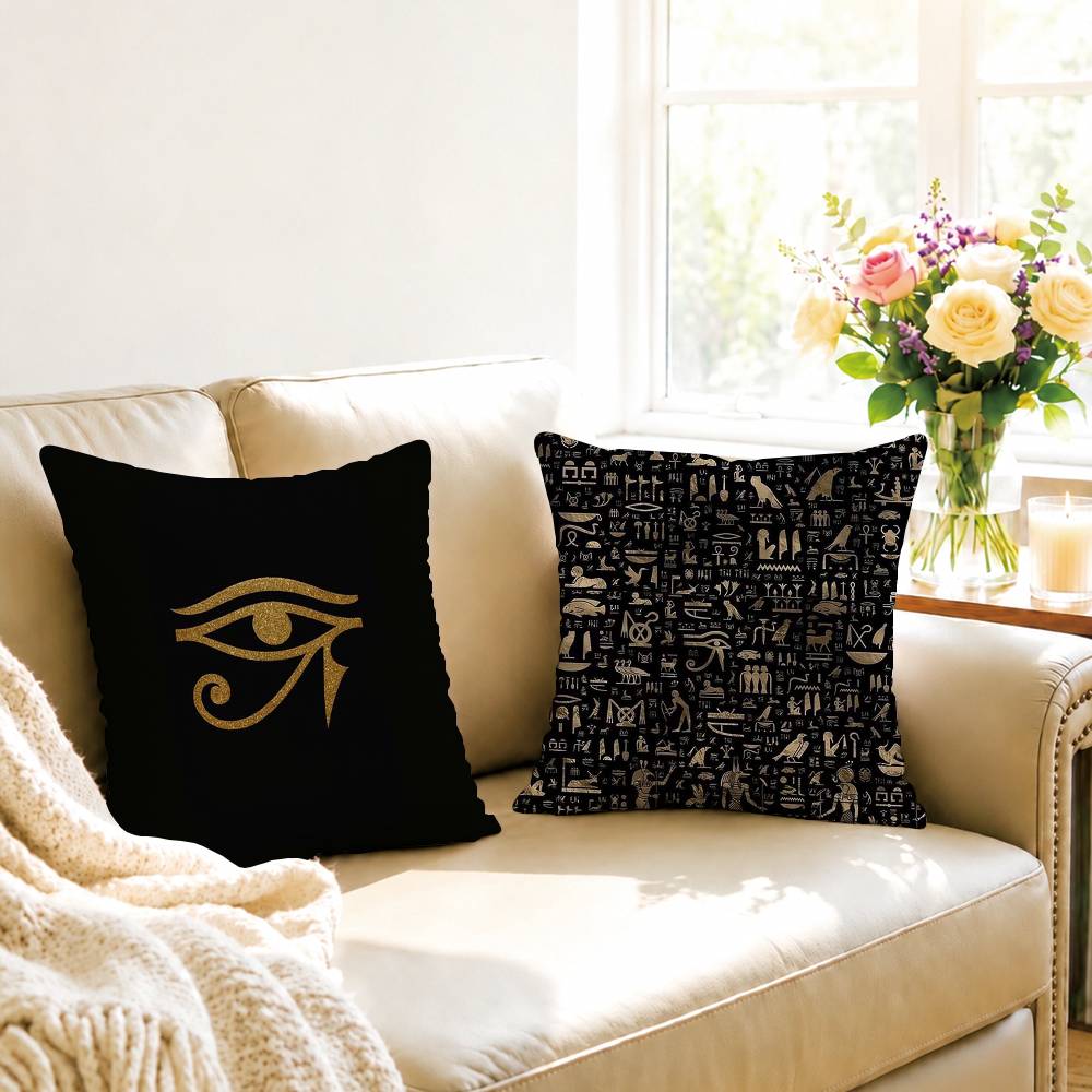 อียิปต์โบราณ ฮีโรไกลฟ์ สแควร์  - Home Textiles Egypt บทวิจารณ์และราคา