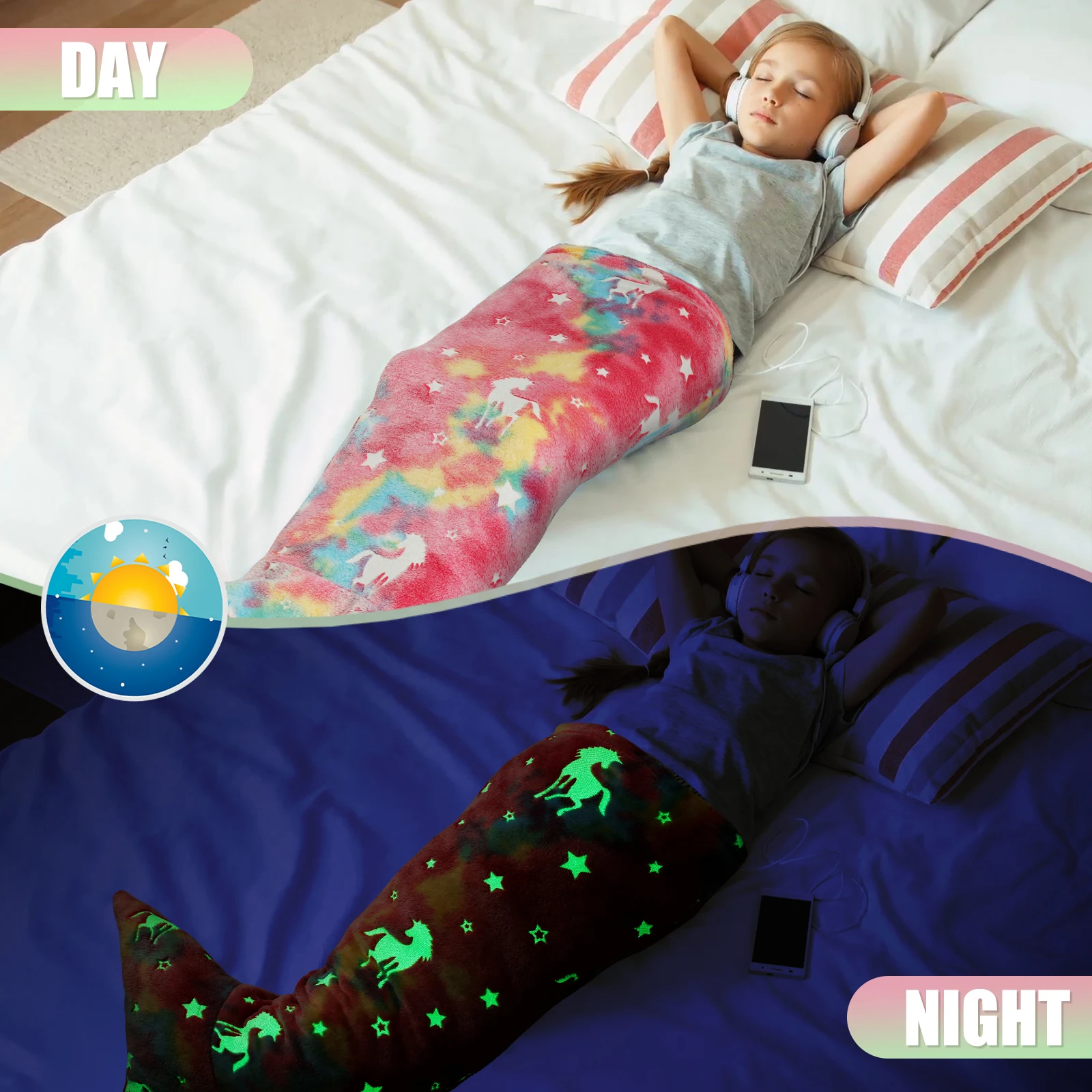 ถุงนอนผ้าฟลานเนลรูปนางเงือก ผ้ - Home Textiles Super Soft บทวิจารณ์และราคา