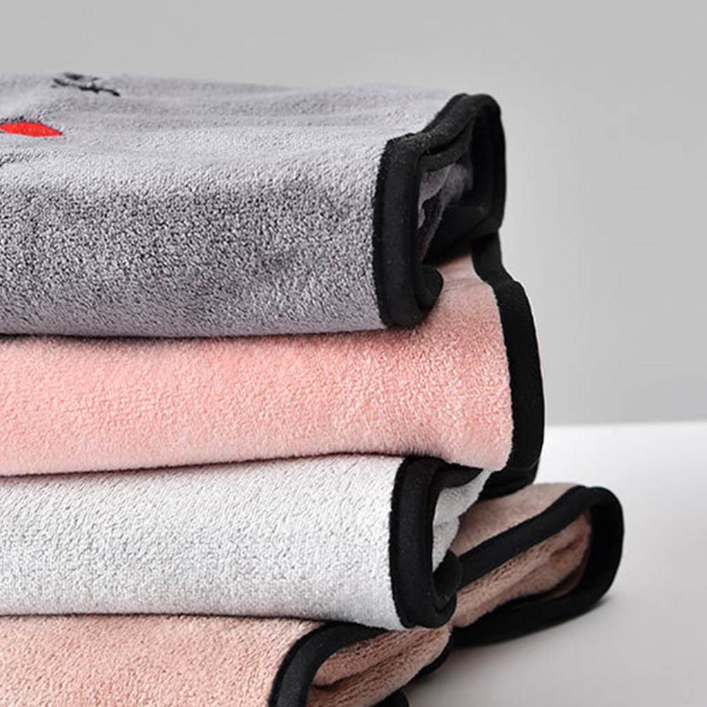 ผ้าขนหนูใยนุ่มลายหัวใจสีเทาเข้ - Home Textiles Towel Set บทวิจารณ์และราคา