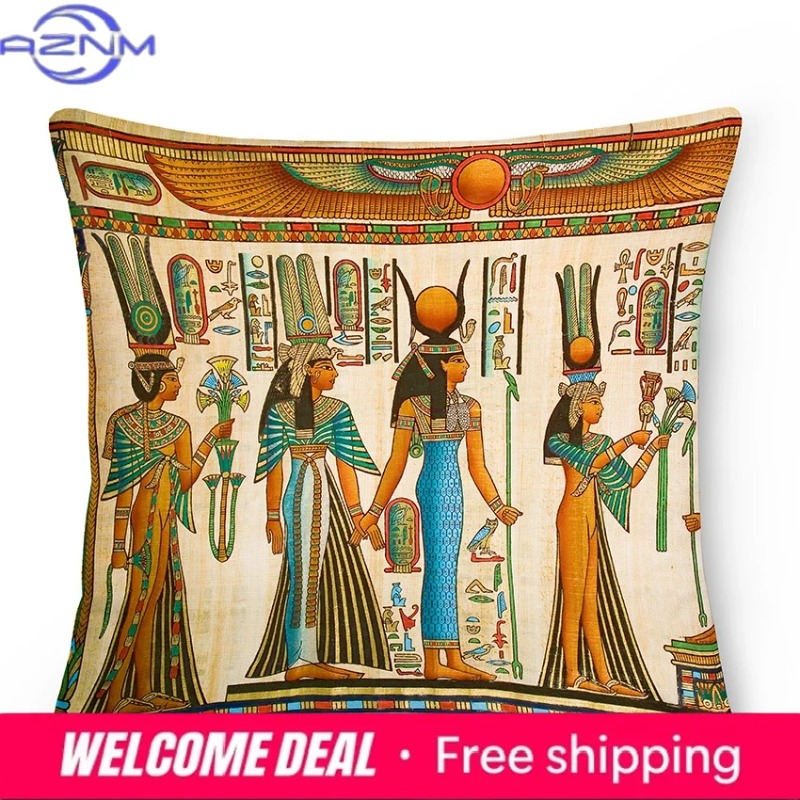 ปลอกหมอนอิงอียิปต์โบราณ ปลอกหม - Home Textiles Egypt บทวิจารณ์และราคา