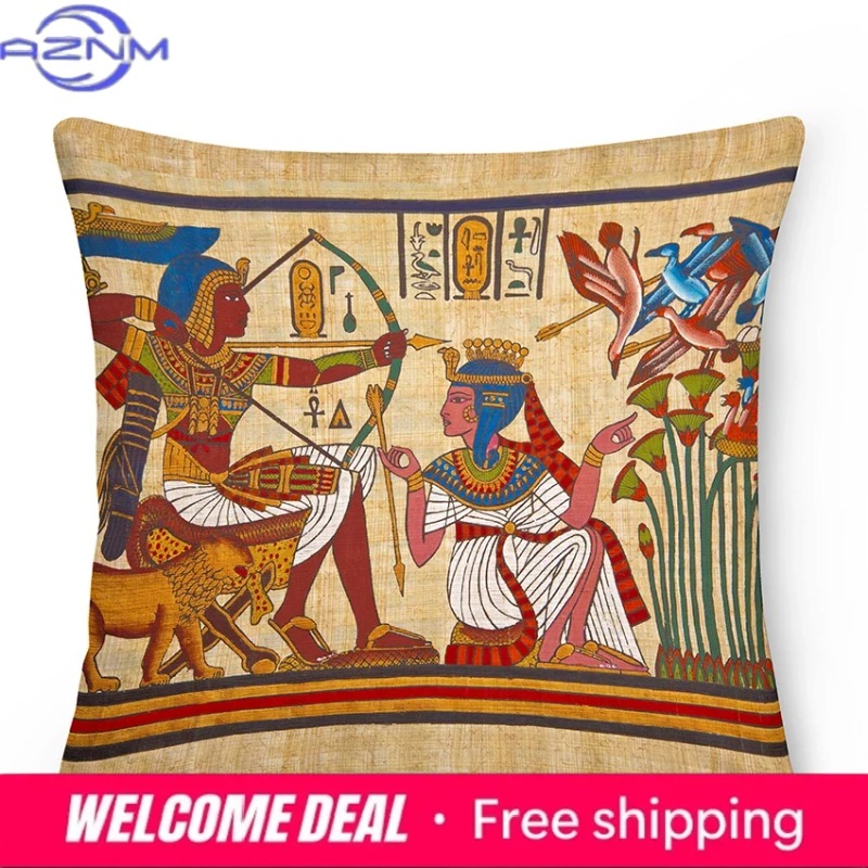 ปลอกหมอนอิงอียิปต์โบราณ ปลอกหม - Home Textiles Egypt บทวิจารณ์และราคา