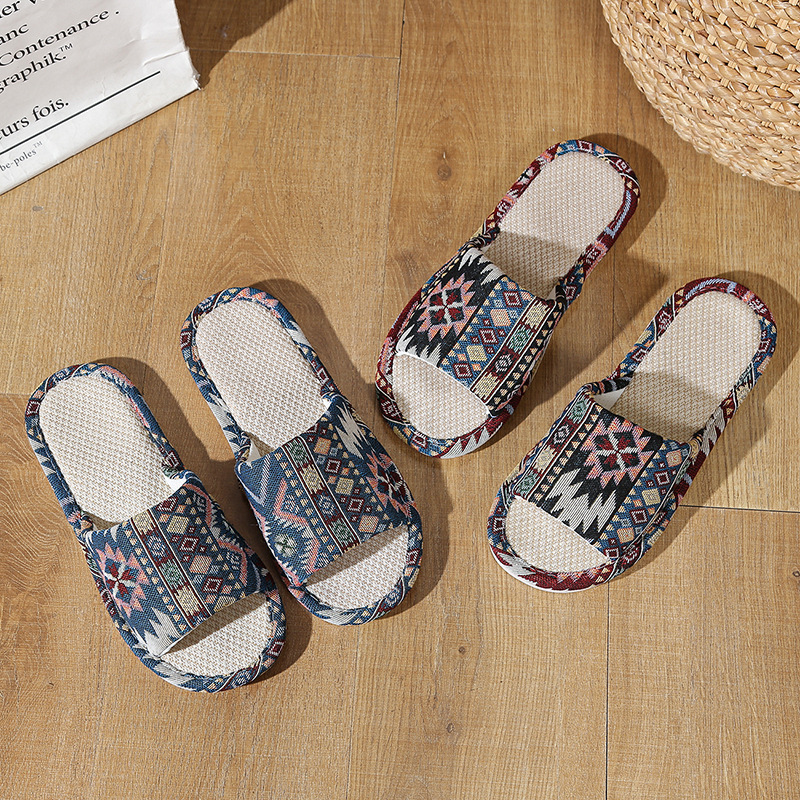 รองเท้าแตะผ้าลินินธรรมชาติสำหร - Textiles For Home บทวิจารณ์และราคา